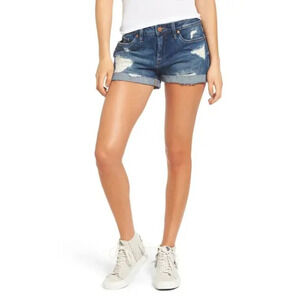 NWT BlankNYC Fulton Boyfriend Denim Shorts in Dress Down Size 24